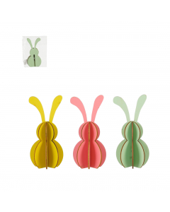 Rabbit Decoration 3 Colours (14 cm) - Each At