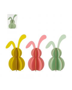 Rabbit Decoration 3 Colours (24 cm) - Each At