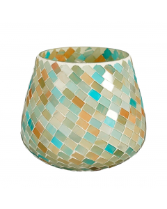 Mosaic Blue Tealight Holder (13 cm)