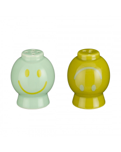 Smiley Green Mint Salt And Pepper Shaker Set (12 cm)