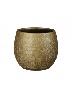 Porto Round Gold Metallic Pot (14 cm)