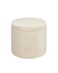 Storage pouffe off white h40.5xd42cm