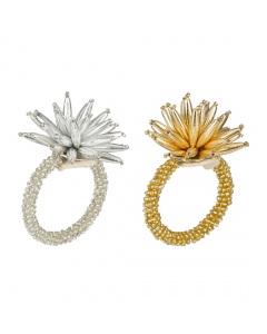 Silver Gold Napkin Ring (8 cm) - Each At