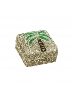 Beaded Palm Tree Jewel Box (8 cm)
