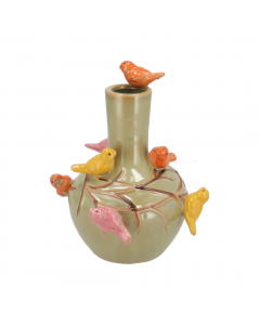 Pistache Bird Tube Vase (33 cm)
