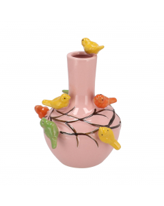 Light Pink Bird Tube Vase (33 cm)