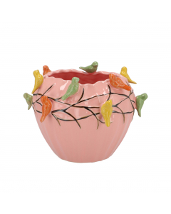 Pink Bird Pot (20 cm)