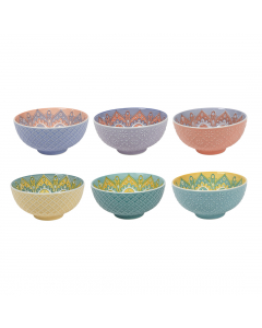Turquoise Coral Mandala Bowl Pack Of 6