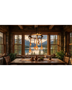 Six Light Ceiling Lamp (170 cm)