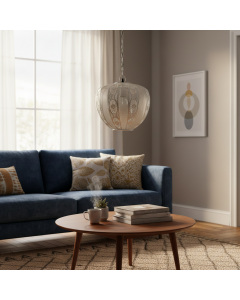 Silver Metal Ceiling Light Plug (33 cm)