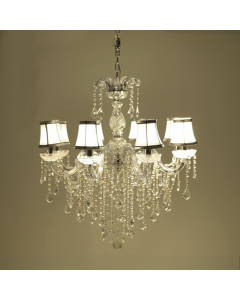 Clear Glass Pendant Lamp 8 Lights (84 cm)