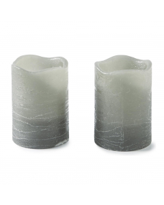 RM LED candle grey x2 d5cm