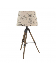 Beige Metal And Wood Lamp (80 cm)