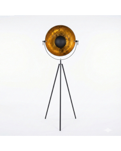 Black And Gold Metallic Floor Lamp (140 cm)