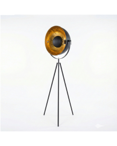 Black And Gold Metallic Floor Lamp (140 cm)