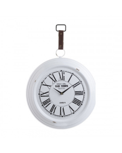 White Enamel Wall Clock (45 cm)