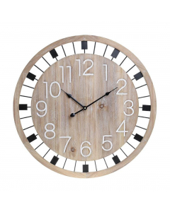 N&B Wooden Metal Clock