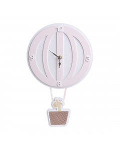 Pink MDF Balloon Clock (36.5 cm)