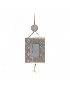 Wooden Frame With Feathers (13 cm)