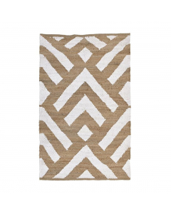 Natural White Jute Rug L