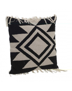 Black Kilim Fabric Cushion Cover (45 cm)