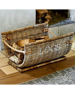 RM log wood basket w44cm