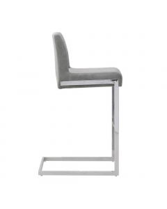 Grey Velvet Metal Chair (100 cm)