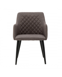 Contemporary Brown Fabric Metal Chair (80cm)