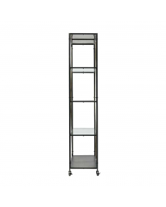 Metal Glass Shelf Black Gold