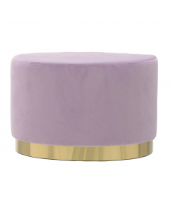 Purple Velvet Oval Stool (60 cm)