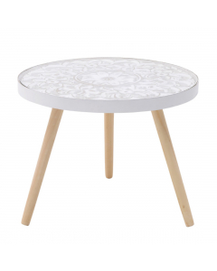 Antique White Wood Table (51.5 cm)