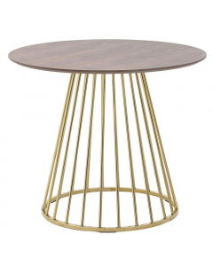 Golden Natural Metallic Wooden Table