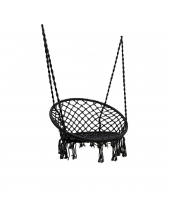 Grey Black Rope Hammock (200 cm)