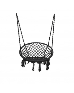 Grey Black Rope Hammock (200 cm)