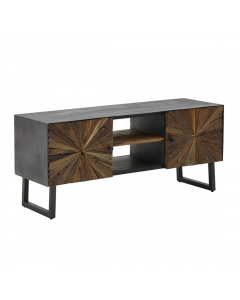 Brown Wooden TV Stand With Cabinets (130 cm)