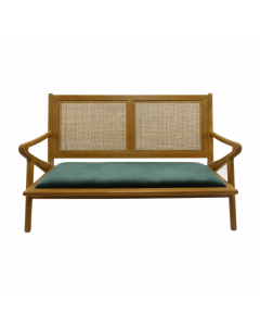 Green Velvet 2 Seater Sofa (130 cm)