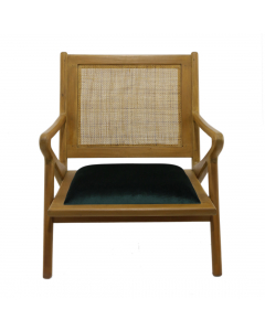 Green Velvet Armchair (80cm)