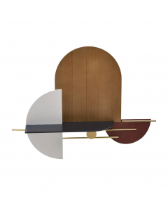 Metal Wooden Wall Shelf (84 cm)