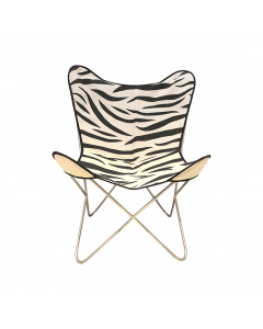 Black and White Fabric Chair (86 cm)