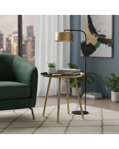 Black Gold Metallic Enamel Table (44 cm)