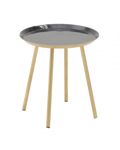 Black Gold Metallic Enamel Table (44 cm)