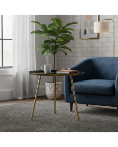 Black Gold Metallic Table (59 cm)