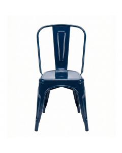 Utopia Navy Blue Metal Chair