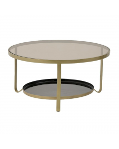 Brass Metal Glass Coffee Table