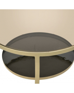 Brass Metal Glass Coffee Table