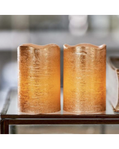 RM LED Bronze Candle 2pcs