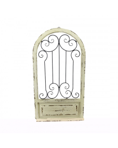 Antique Brown Wood And Metal Door