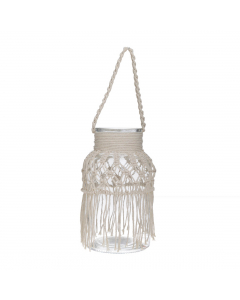 Clear Glass Net Lantern (25.5 cm)