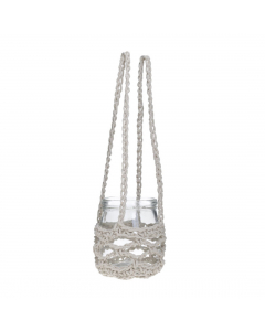 Clear Glass Net Lantern (15 cm)