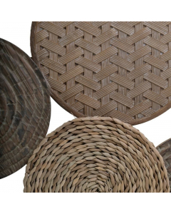 Brown Metal And Wooden Wall Decoration